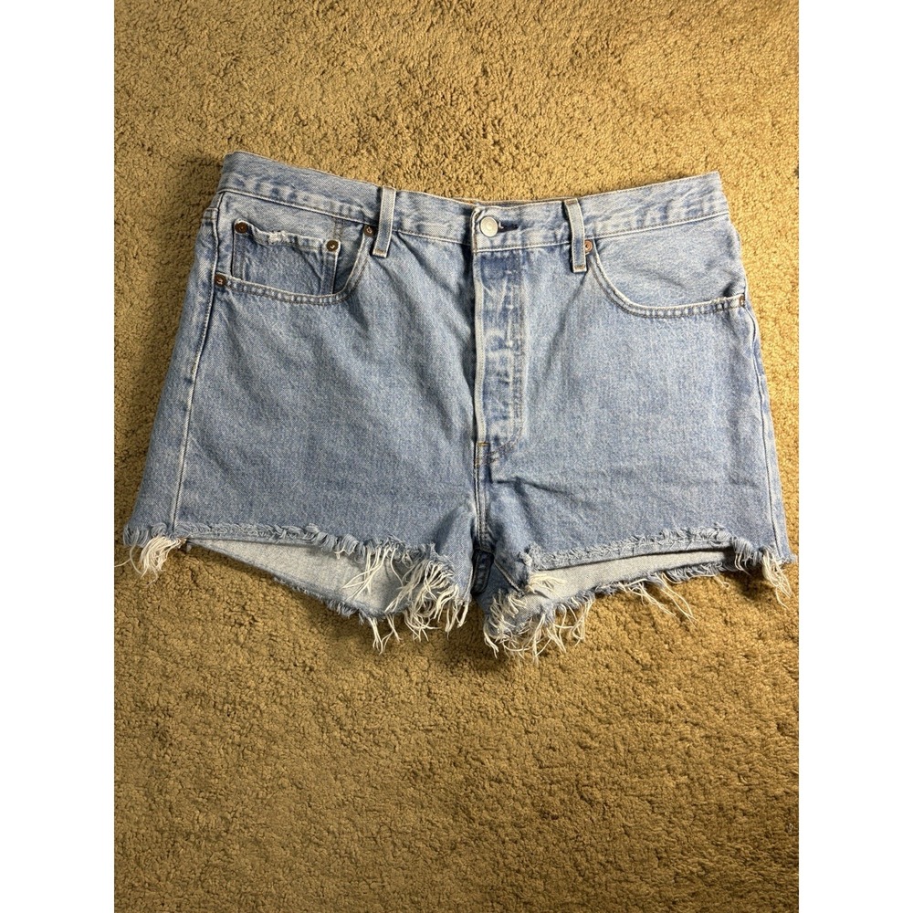Levis 501 Cut Off Shorts Women 32 Button Fly Hi-Rise 100% Cotton Cowgirl Summer